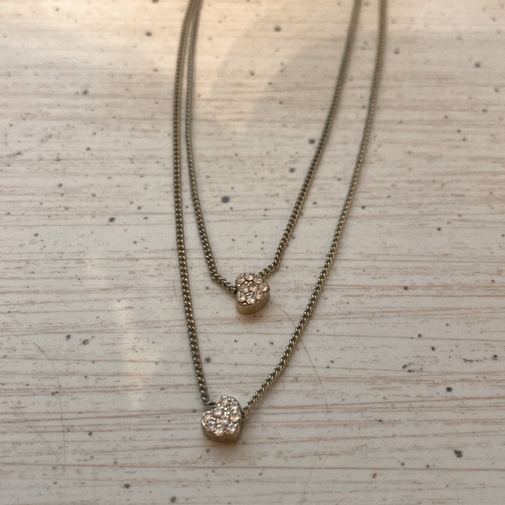 Gold Twin Heart Necklace